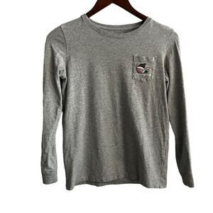 Kid's Vineyard Vines Christmas Long Sleeve Whale Logo T-Shirt